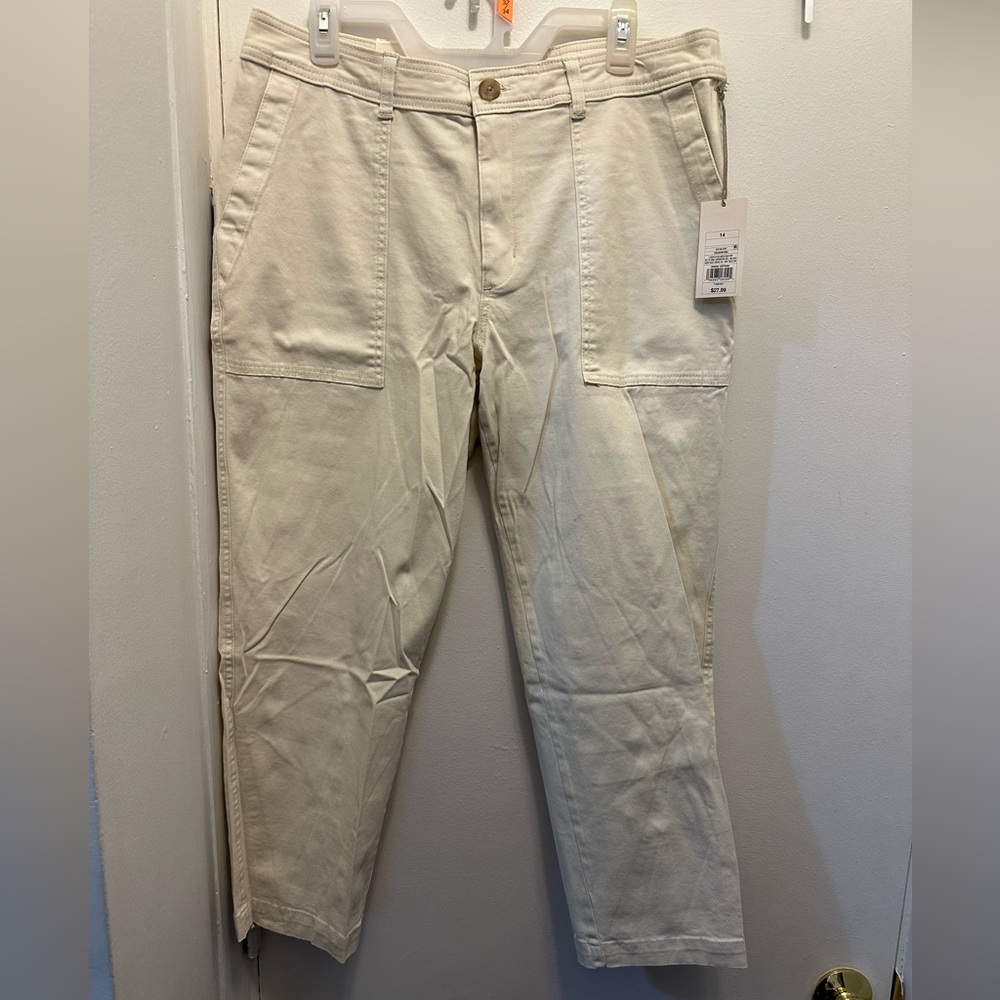 A New Day Cream Cargo Pants Straight Leg